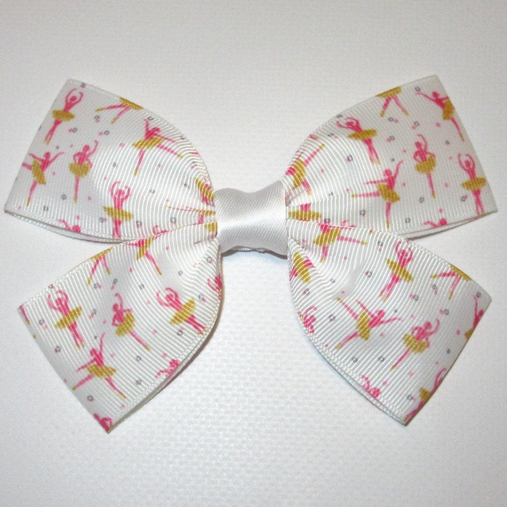 Ballerinas Hair Bow Gold Tutu Dancer Gift Ballet